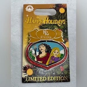 Disney World Parks 2022 Happy Holidays RIVIERA Rapunzel Gothel DVC Spinner Pin